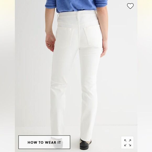 J. Crew 9" vintage slim-straight jean in white wash* - Picture 4 of 8